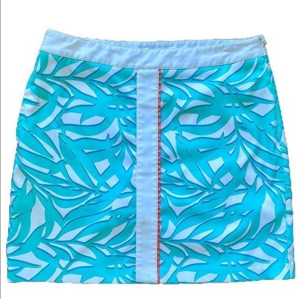 Greg Norman Golf Skort - 4 blue /white print , polyester spandex